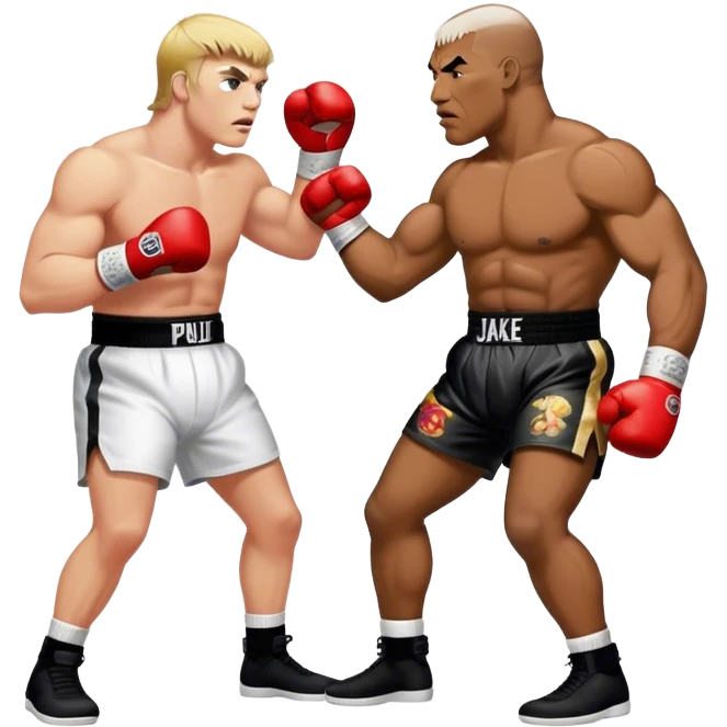 Mike Tyson fighting Jake Paul emoji