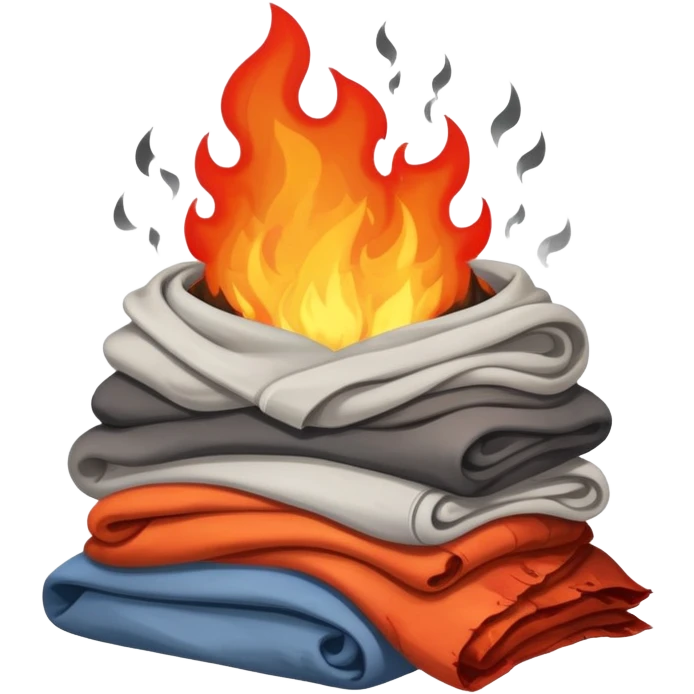 Burning a pile of clothes  emoji