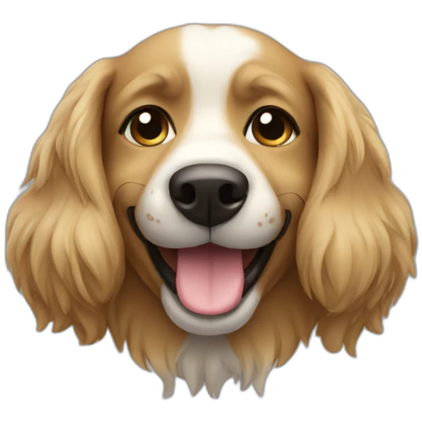 Dog braco smiling emoji