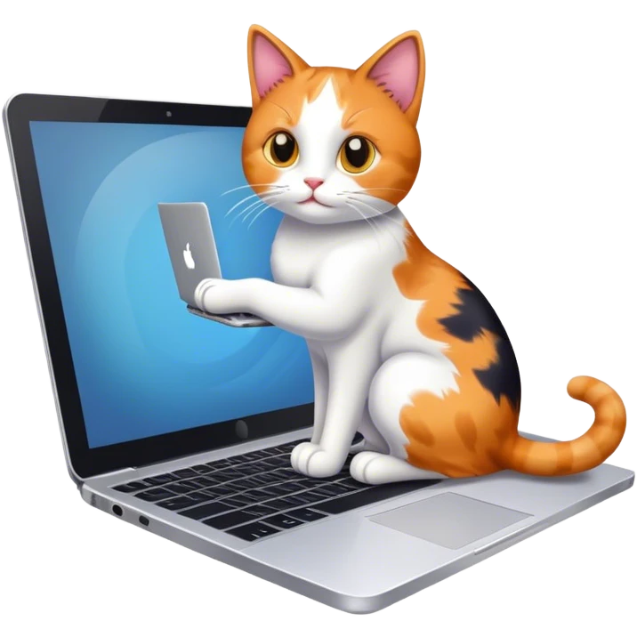 cat in laptop emoji