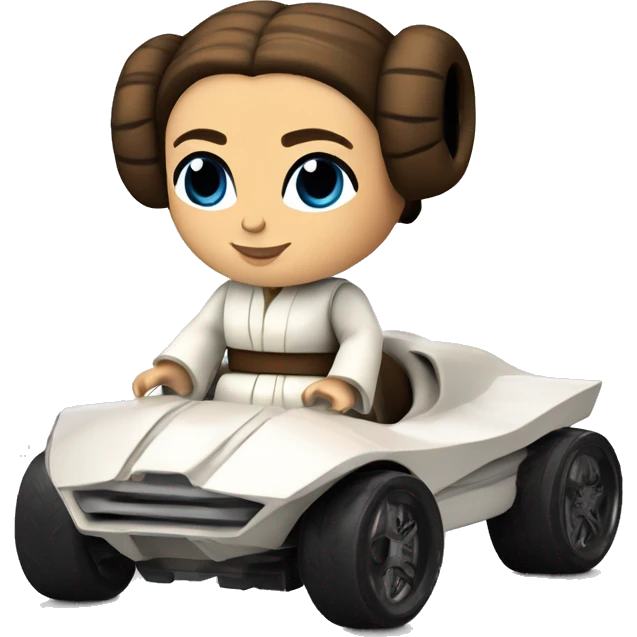 Hot wheels Star Wars racer verse Princess Leia. car emoji