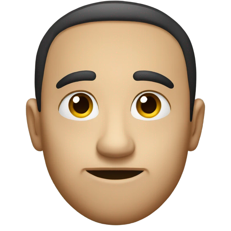Raised eyebrow emoji with small grin emoji