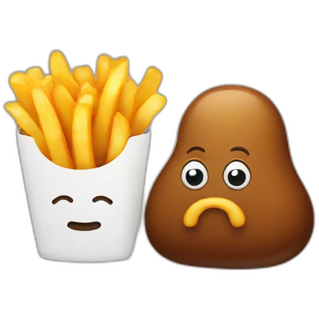 poo and fries emoji