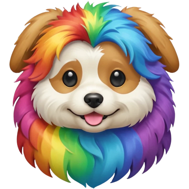 Rainbow dog emoji