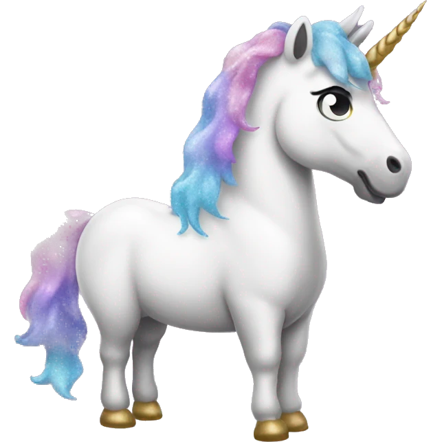 Unicorn pooping glitter emoji