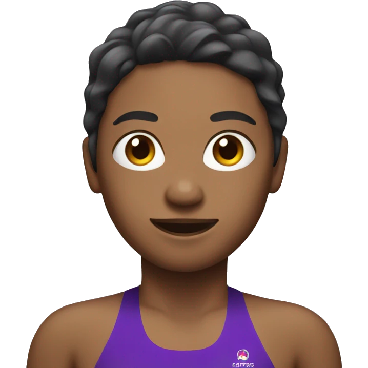swimmer with purple dress emoji