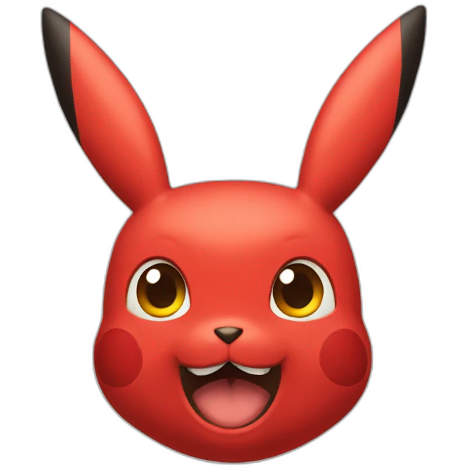 red Pikachu head emoji