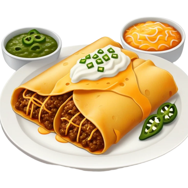Beef enchiladas and a side of poblano rice emoji