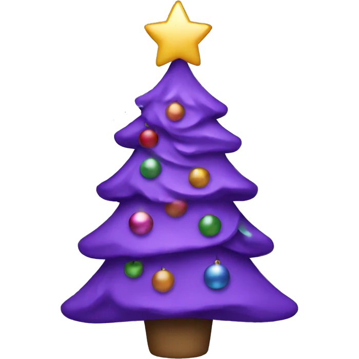 Purple christmas tree emoji