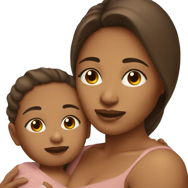 a mother skin to skin with her baby emoji