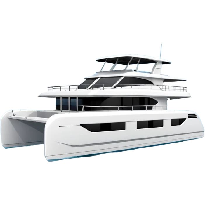 a lagoon SIXTY 7 power catamaran with no wording on it  emoji