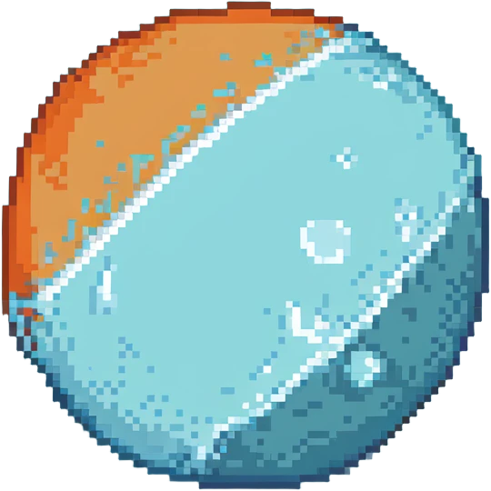 icy blue Uranus planet emoji