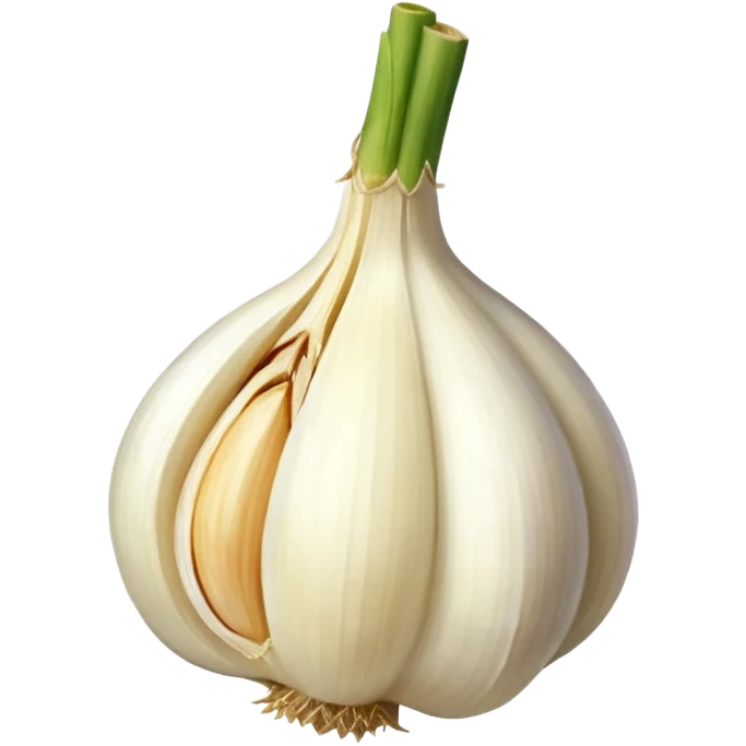 garlic with cut piece emoji