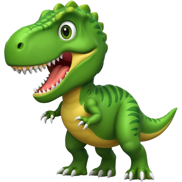 t-rex with exaggerated strong arms, emoji style emoji