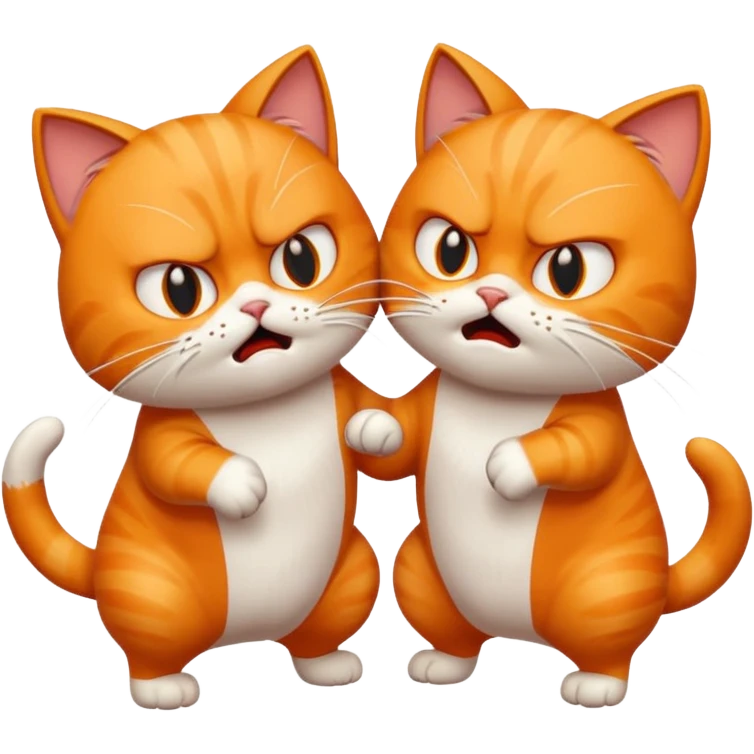 Gatos peleando emoji
