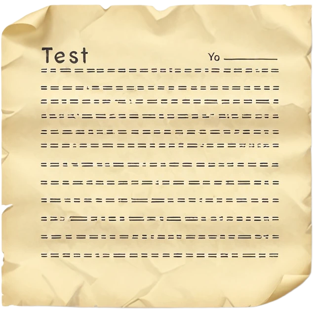 paper with test emoji