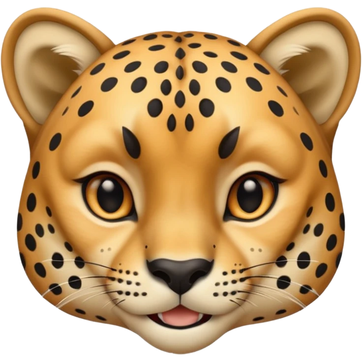 Tête de guépard qui sourit emoji