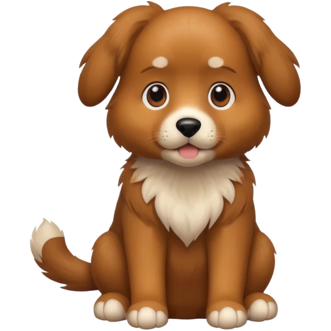 Brown Dog with a handy emoji