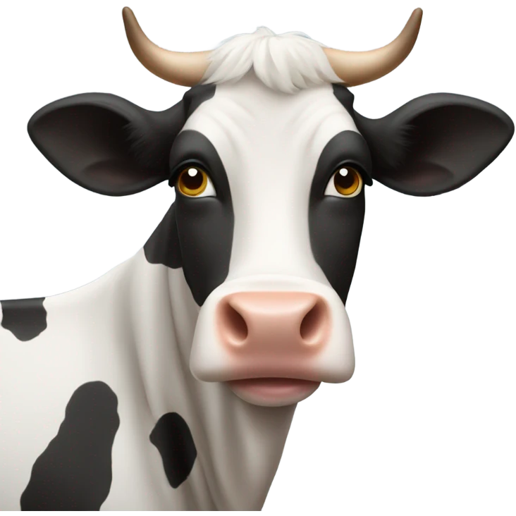 A cow with no hair emoji