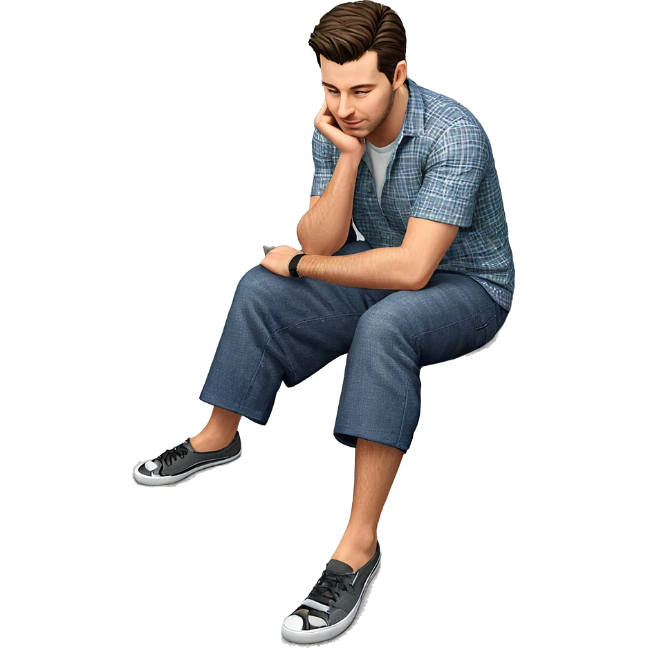 casual male portrait outdoors emoji