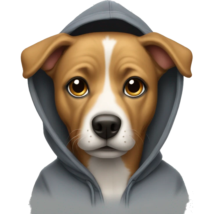 Dog wearing a hoddie emoji