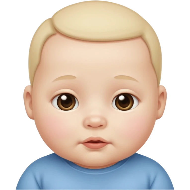 a baby with no nose and pale white skin emoji
