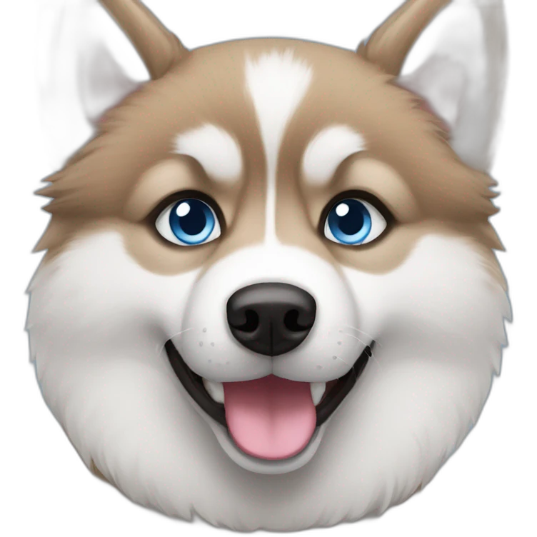 Pomsky blue eyes emoji