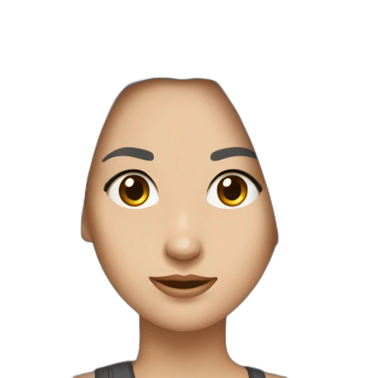 девушка с черными волосами emoji