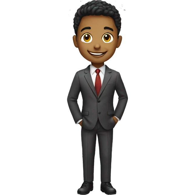 smiling boy in city suit emoji