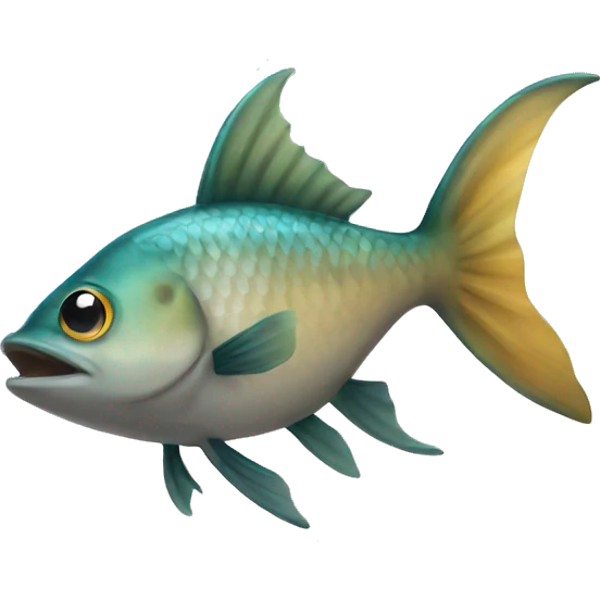 Fish with fin emoji