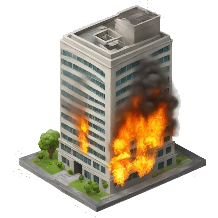 Edificio ardiendo  emoji