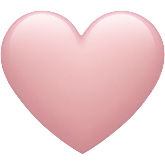 Delicate pink color of the heart emoji