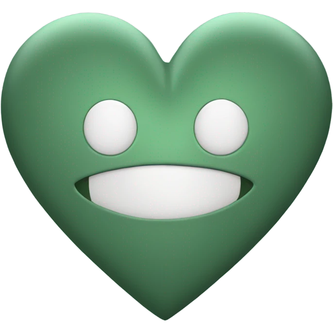 Dark sage green heart emoji