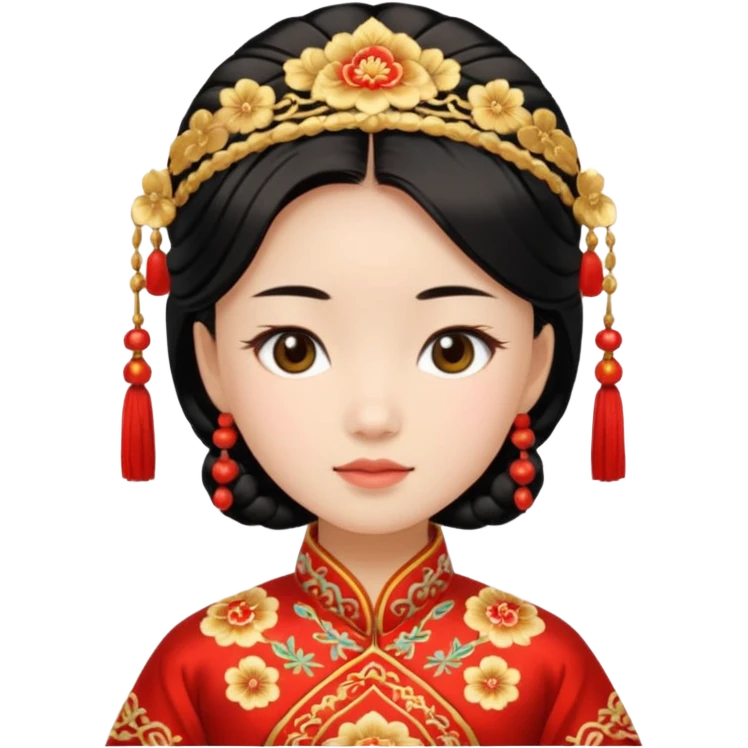chinese girl in traditional costume emoji