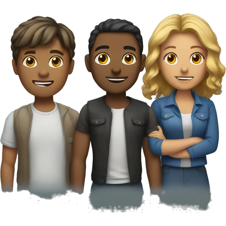 group of 5 people emoji