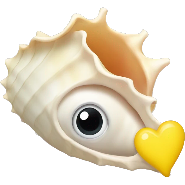 conch with yellow heart emoji