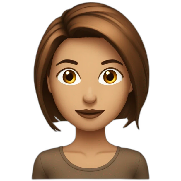 loann ammar avec des cheveux lisses marrons emoji