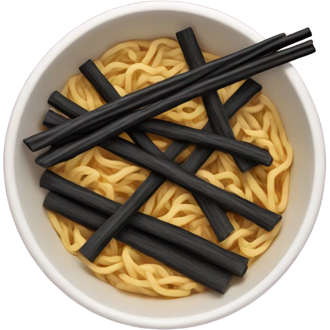 Licorice in a ramen bowl emoji