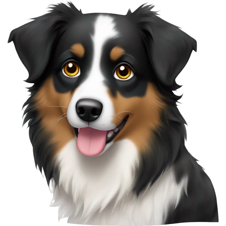 small Australian shepherd with black muzzle emoji