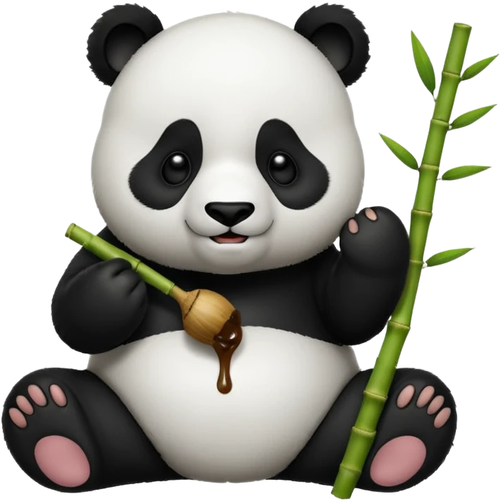 Panda eating poop emoji