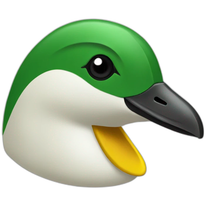 Pato de color verde emoji