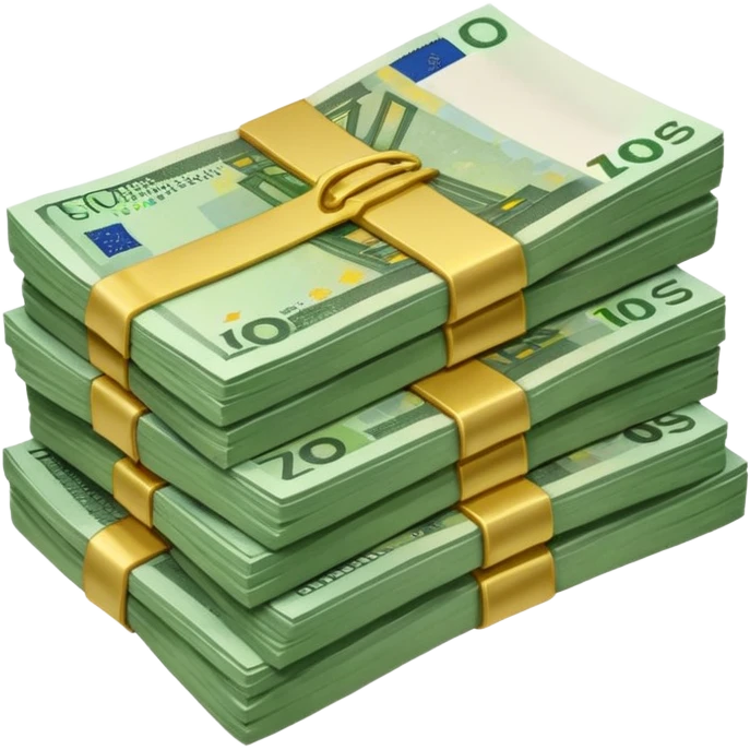 liasse de billet d'euro emoji