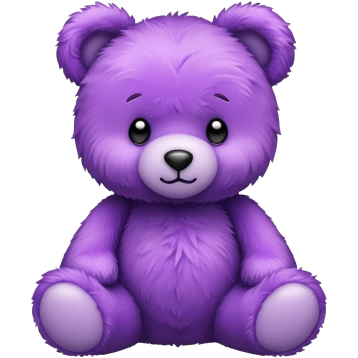 Purple teddy bear emoji