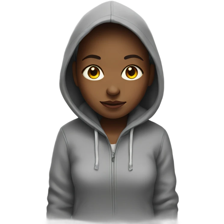 Girl in a hoodie  emoji