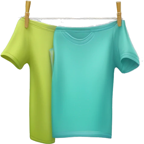 wet clothes on washing line  emoji