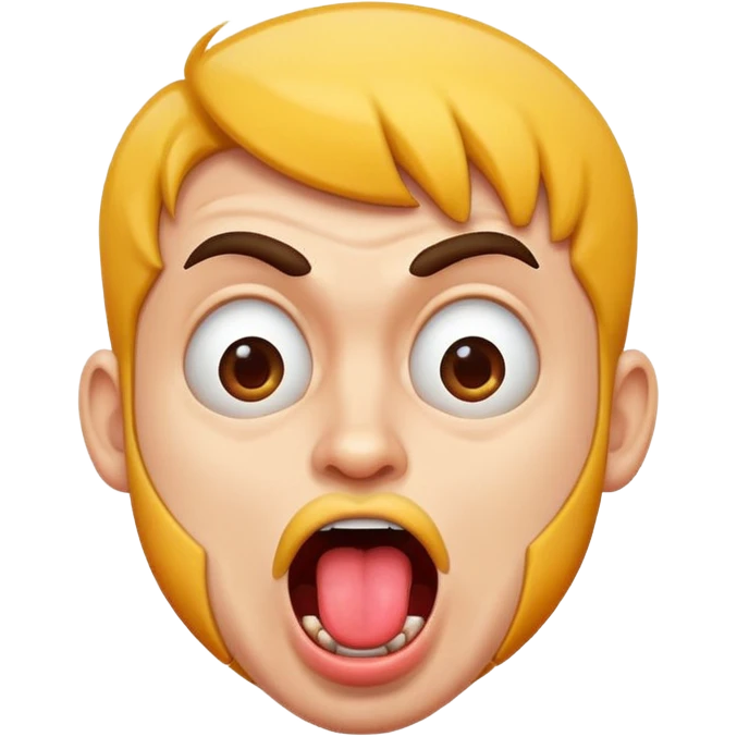 Crazy guy shaking his tongue  emoji
