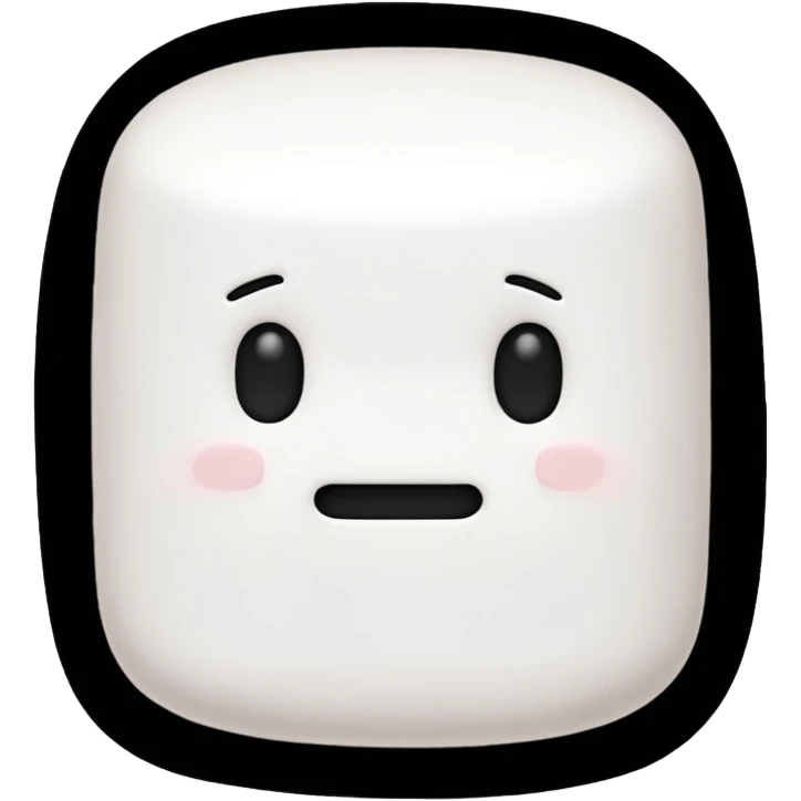No face on white marshmallow without face , no eyes, no mouth emoji