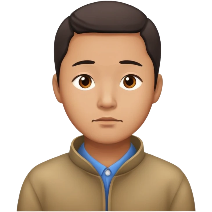 Chinese man thinking emoji