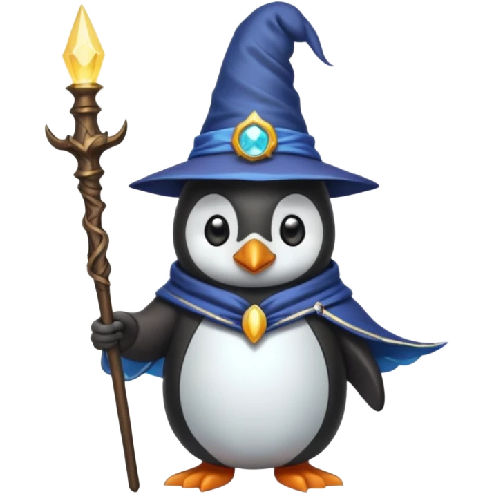 Penguin Wizard emoji