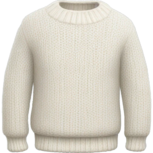 White knit sweater emoji